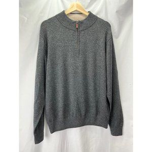 PETER MILLAR Cashmere/Wool Blend Half Zip Sweater, Men’s Size Medium